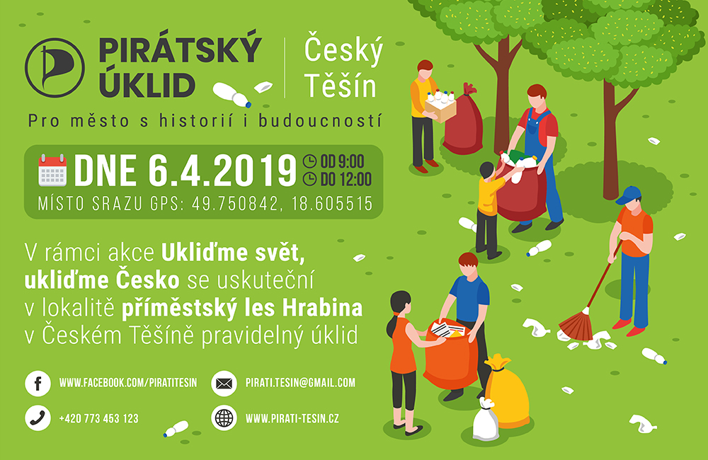 Read more about the article Přidej se k pirátskému úklidu  příměstského lesu Hrabina v Českém Těšíně