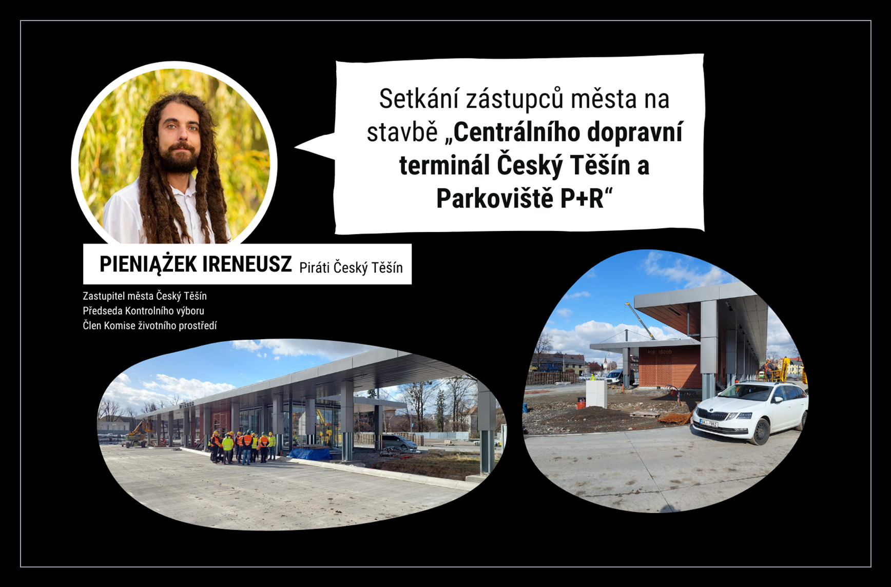 Read more about the article Setkání zástupců města, zhotovitele a autora na stavbě „Centrální dopravní terminál Český Těšín a Parkoviště P+R“